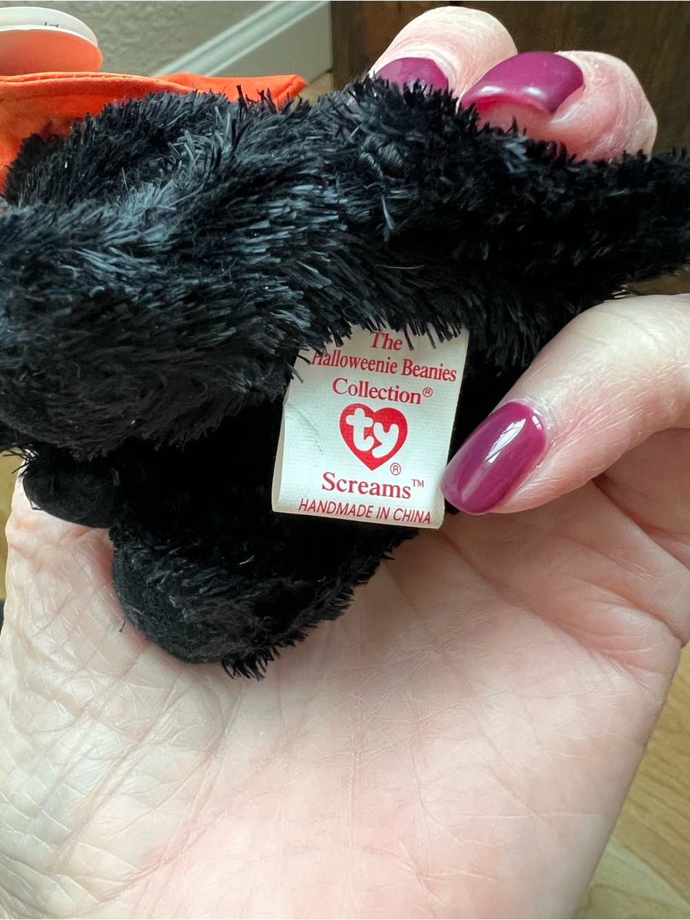 Ty Black Plush Cats with Orange Hats and Bows - Picture 11 of 11